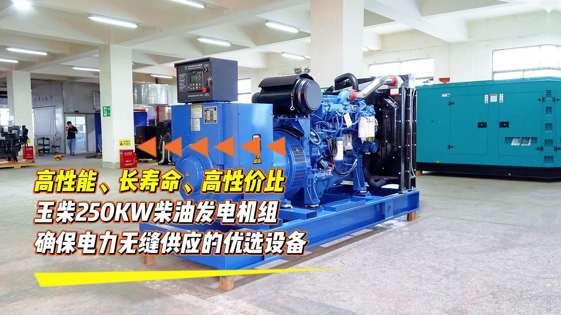 高性能、長(zhǎng)壽命、高性價(jià)比，玉柴250KW柴油發(fā)電機(jī)組，確保電力無縫供應(yīng)的優(yōu)選設(shè)備